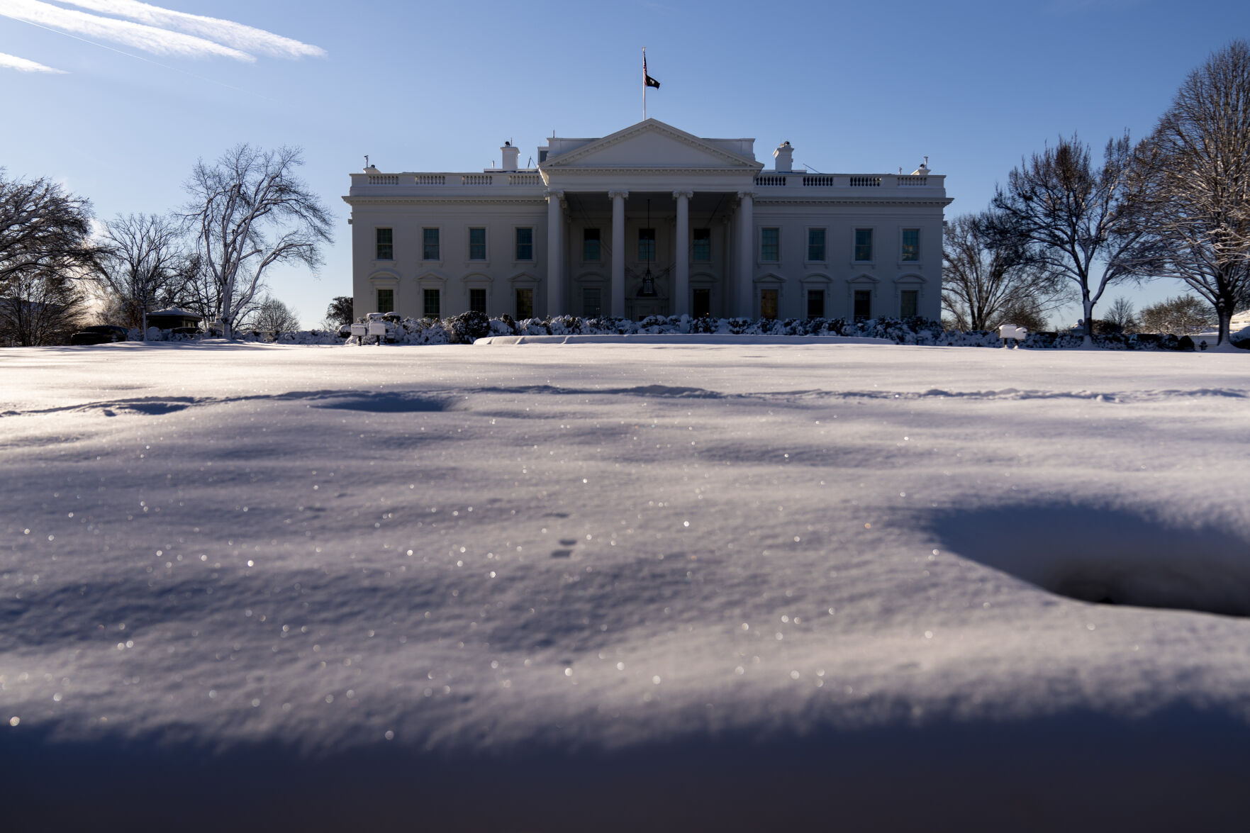 APTOPIX Winter Weather White House